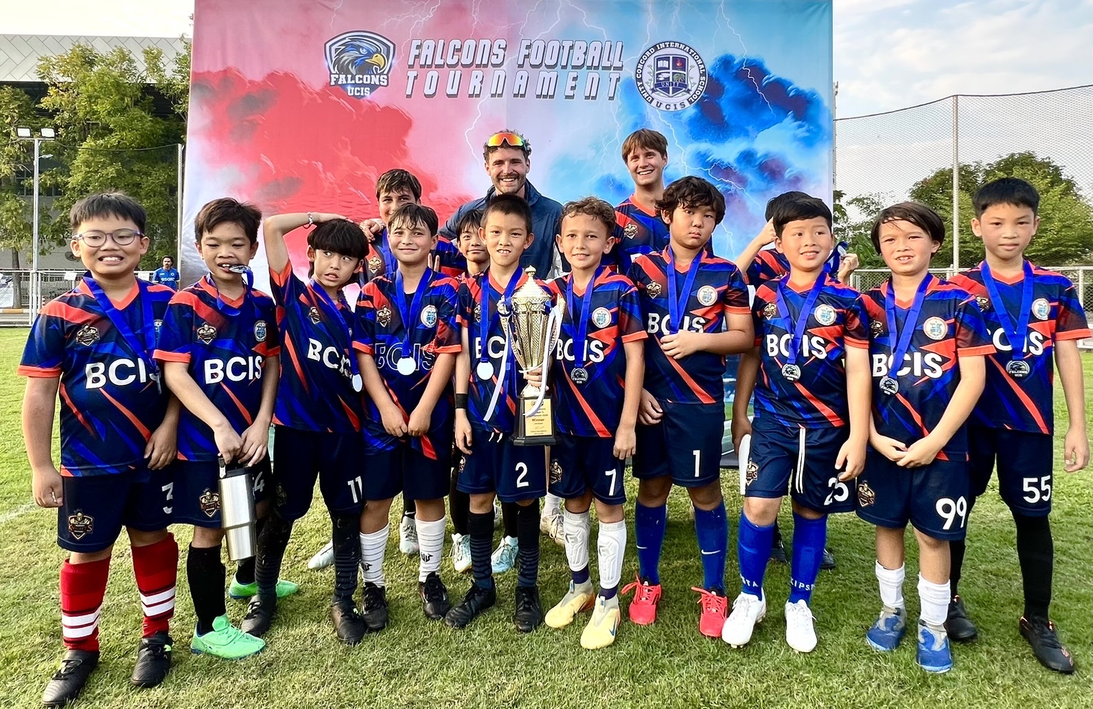Football Pitch & The Falcons at BCIS international school Chiang Mai